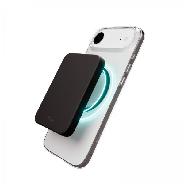 Puro iPhone Air -kuori Lite Mag läpinäkyvä musta