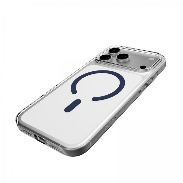 Puro iPhone 17 Pro Lite Mag läpinäkyvä kuori, sininen