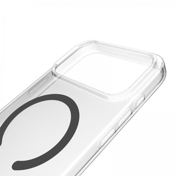 Puro iPhone 17 Pro Lite Mag Läpinäkyvä Musta Suojakuori