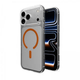 Puro iPhone 17 Pro Lite Mag läpinäkyvä oranssi kuori