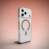 Puro iPhone 17 Pro Lite Mag läpinäkyvä oranssi kuori