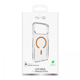 Puro iPhone 17 Pro Lite Mag läpinäkyvä oranssi kuori