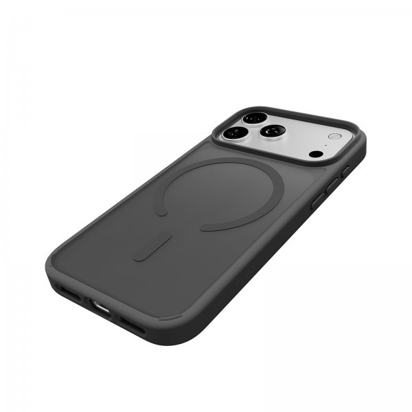 Puro iPhone 17 Pro Max -kuori, liukuvärjätty harmaa