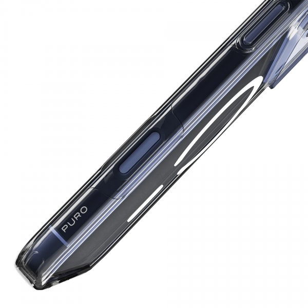 Puro iPhone 17 Pro Max -suojakuori Impact Clear D3O MagSafe Läpinäkyvä