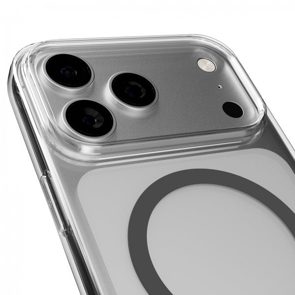 Puro iPhone 17 Pro Max Kuori Lite Mag Läpinäkyvä Harmaa