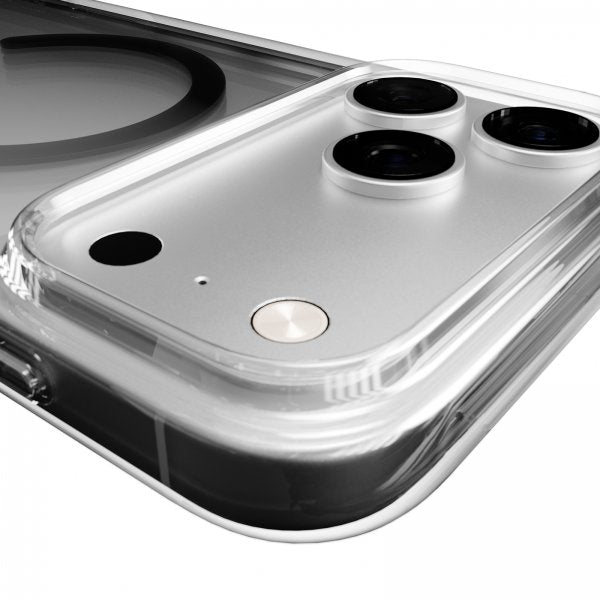 Puro iPhone 17 Pro Max Kuori Lite Mag Läpinäkyvä Harmaa