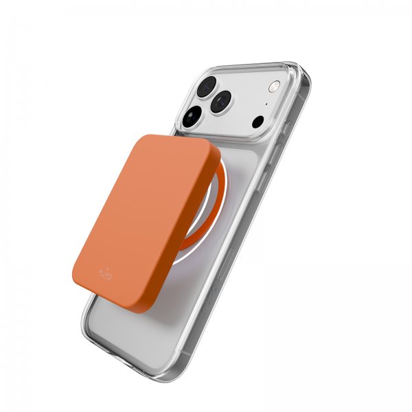 Puro iPhone 17 Pro Max Kuori Lite Mag Läpinäkyvä Oranssi