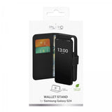 Puro Samsung Galaxy S24 Suojakotelo Lompakkoteline Musta