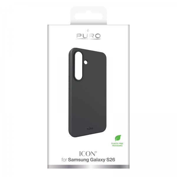 Puro Samsung Galaxy S26 -suojakuori Icon, musta