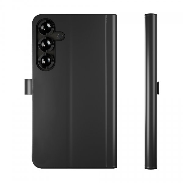 Puro Samsung Galaxy S26 Plus Kotelo Lompakko Jalusta Musta