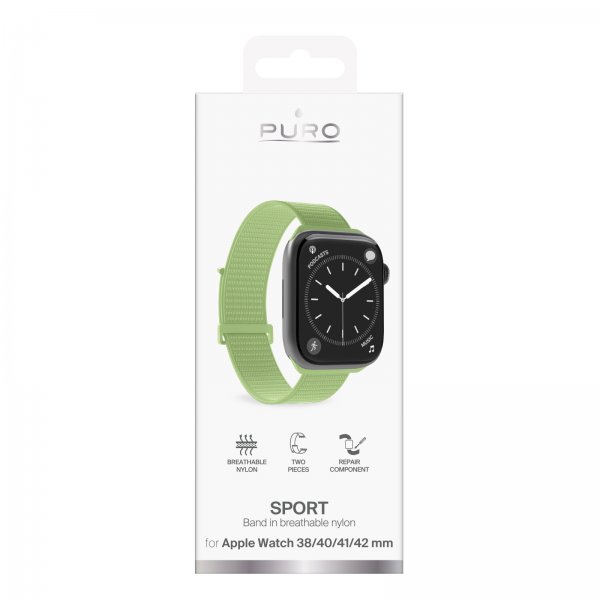 Puro Apple Watch 38/40/41/42mm ranneke Sport Strap Salted Lime