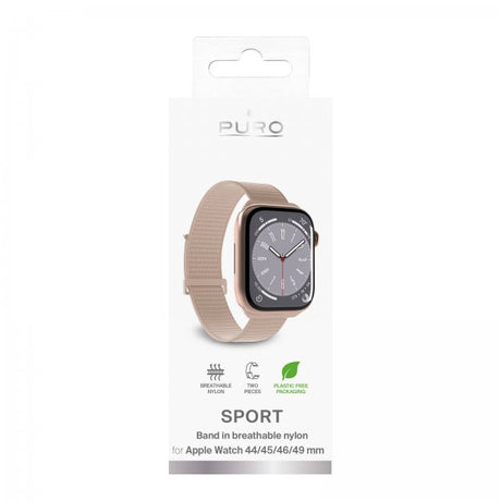 Puro Apple Watch 44/45/46mm/Ultra 49mm ranneke Sport Strap Sandshell