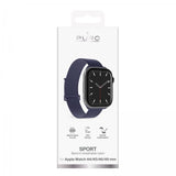 Puro Apple Watch 44/45/46/Ultra 49mm ranneke Sport Strap Crown Blue