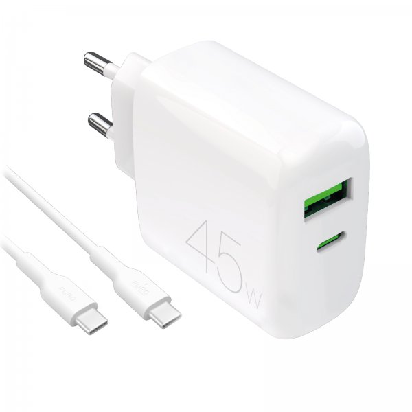 Puro Laturi johdolla ProLite Kit USB-C 45W 1.2m Valkoinen