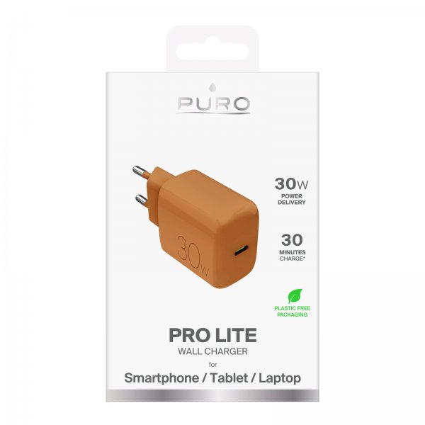 Puro Laddare Pro Lite 30W USB-C Oranssi