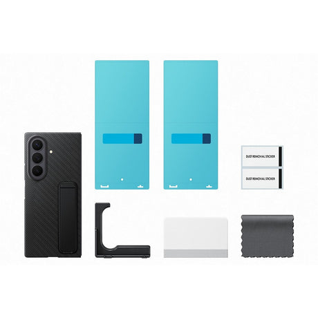 Samsung Original Samsung Galaxy Z Fold 8 Ultra Kuori Carbon Standing Case Musta