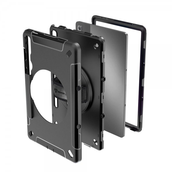 Armor-X Lenovo Tab P11 Pro (2. sukupolvi) TB132 TB138 Kuori Sateenkestävä Kestävä Kotelo Käsihihna Jalusta