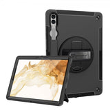 Armor-X Samsung Galaxy Tab S9 FE Plus -suojakuori, vedenpitävä, iskunkestävä, käsihihna, jalusta