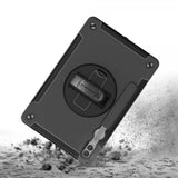 Armor-X Samsung Galaxy Tab S9 FE Plus -suojakuori, vedenpitävä, iskunkestävä, käsihihna, jalusta