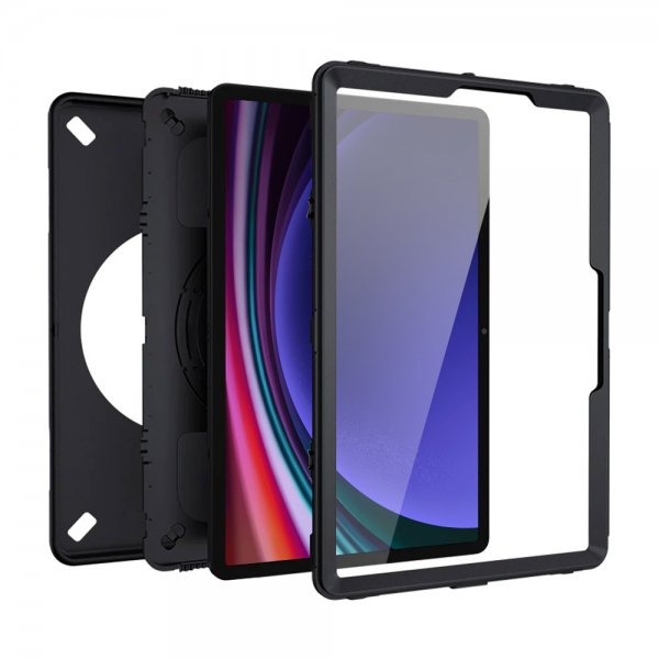 Armor-X Samsung Galaxy Tab S9 -kuori, vedenpitävä ja kestävä, käsihihna ja jalusta