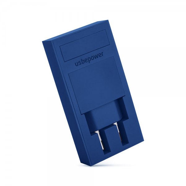 Usbepower ROCK kaksois-USB-laturi – 2-in-1-taskulaturi Sininen