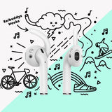 KeyBudz EarBuddyz -korvakoukut AirPodeille ja EarPodeille, valkoinen