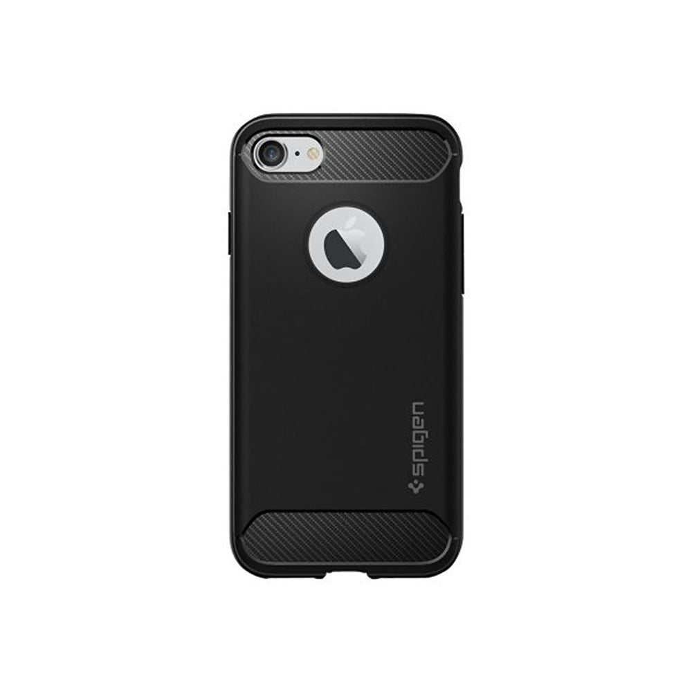 Spigen iPhone 7/8/SE kuori, Rugged Armor, mattamusta