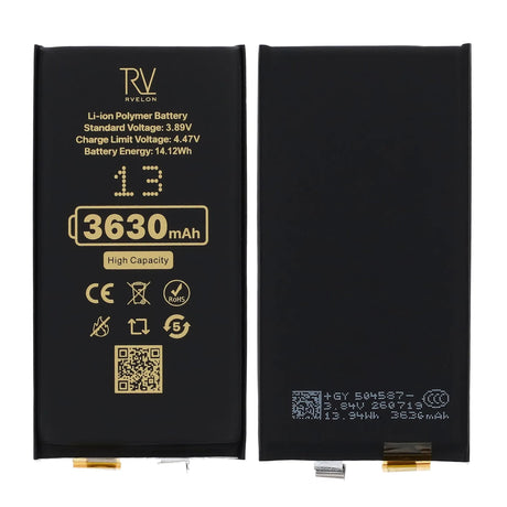 Rvelon Akku iPhone 13:lle 3630mAh ilman joustokaapelia