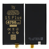 Rvelon Akku iPhone 15 Plus -puhelimeen 4750mAh ilman lattakaapelia