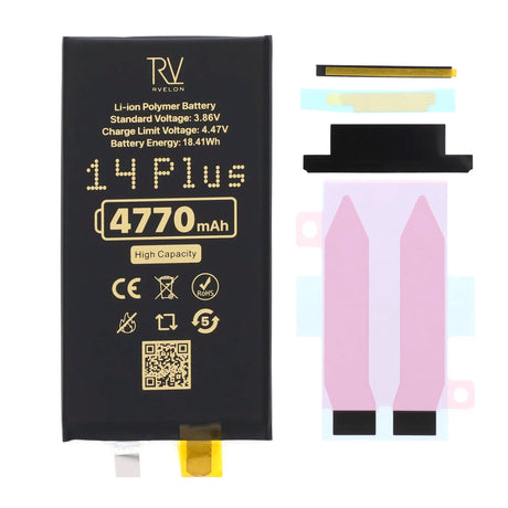 Rvelon Akku iPhone 14 Plus -puhelimeen 4770mAh ilman lattakaapelia