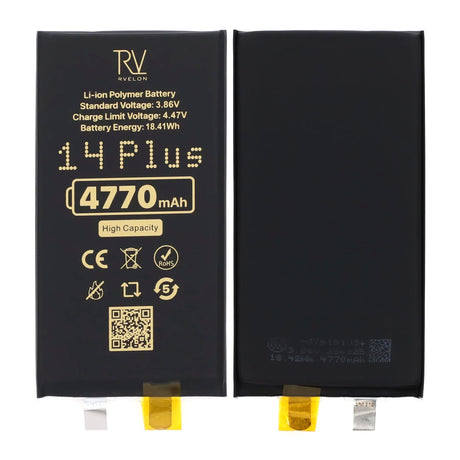 Rvelon Akku iPhone 14 Plus -puhelimeen 4770mAh ilman lattakaapelia