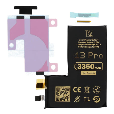 Rvelon Akku iPhone 13 Pro -puhelimeen 3350mAh ilman lattakaapelia