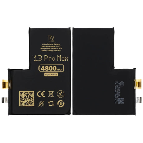 Rvelon Akku iPhone 13 Pro Max -puhelimeen 4800mAh ilman lattakaapelia
