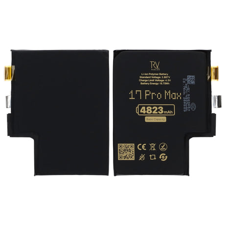 Rvelon Akku iPhone 17 Pro Max -puhelimelle, 4823mAh, ilman flex-kaapelia