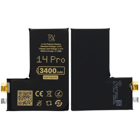 Rvelon Akku iPhone 14 Pro -puhelimeen 3400mAh ilman lattakaapelia