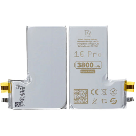 Rvelon Akku iPhone 16 Pro -puhelimelle, 3800mAh, ilman flex-kaapelia