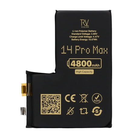 Rvelon Akku iPhone 14 Pro Max -puhelimeen 4800mAh ilman lattakaapelia