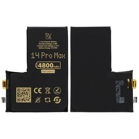 Rvelon Akku iPhone 14 Pro Max -puhelimeen 4800mAh ilman lattakaapelia