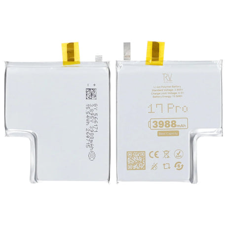 Rvelon Akku iPhone 17 Pro -puhelimelle, 3988mAh, ilman flex-kaapelia