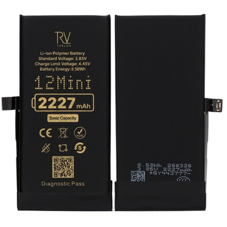 Rvelon Akku iPhone 12 Minille – 2227 mAh Alkuperäinen kapasiteetti