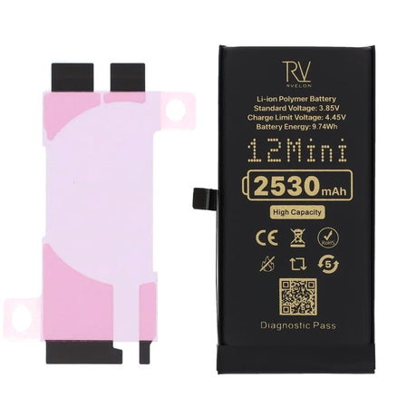 Rvelon Akku iPhone 12 Minille – 2530 mAh Suuri kapasiteetti