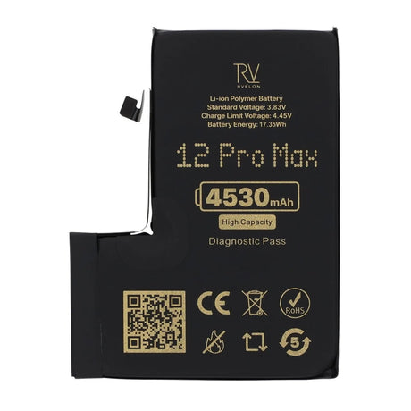 Rvelon Akku iPhone 12 Pro Maxille – 4530 mAh Suuri kapasiteetti