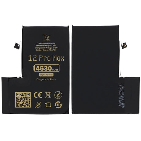 Rvelon Akku iPhone 12 Pro Maxille – 4530 mAh Suuri kapasiteetti
