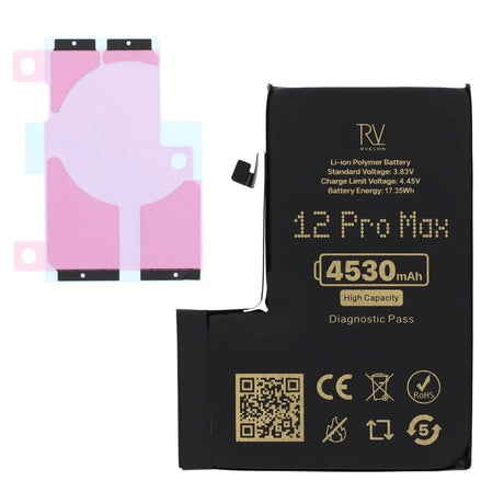 Rvelon Akku iPhone 12 Pro Maxille – 4530 mAh Suuri kapasiteetti