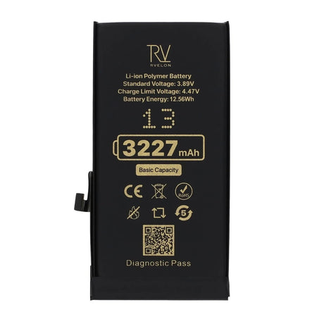 Rvelon Akku iPhone 13:lle – 3227 mAh Alkuperäinen kapasiteetti