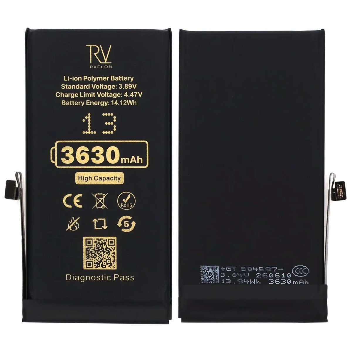 Rvelon Akku iPhone 13:lle – 3630 mAh:n suurikapasiteettinen