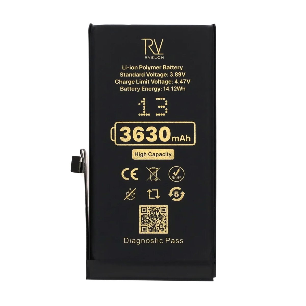 Rvelon Akku iPhone 13:lle – 3630 mAh:n suurikapasiteettinen