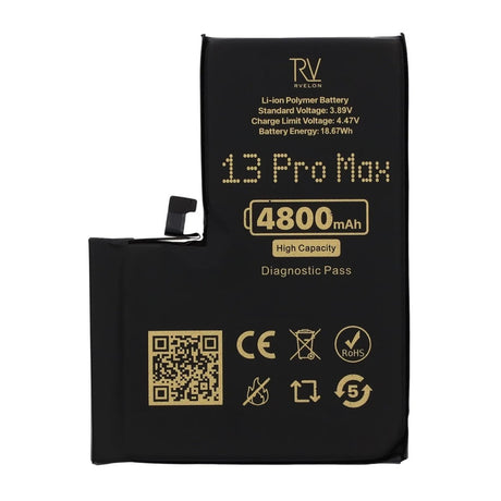 Rvelon Akku iPhone 13 Pro Maxille – 4800 mAh:n suurikapasiteettinen