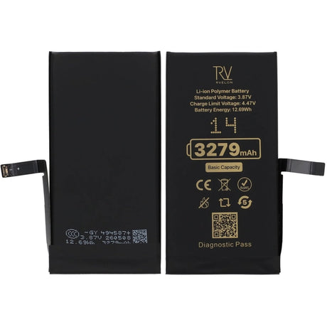 Rvelon Akku iPhone 14:lle – 3279 mAh:n alkuperäinen kapasiteetti