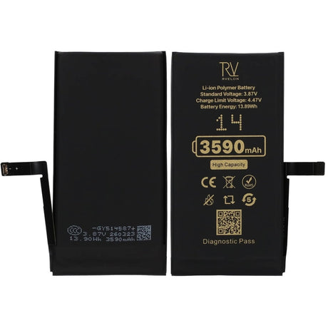 Rvelon Akku iPhone 14:lle – 3590 mAh:n suurikapasiteettinen